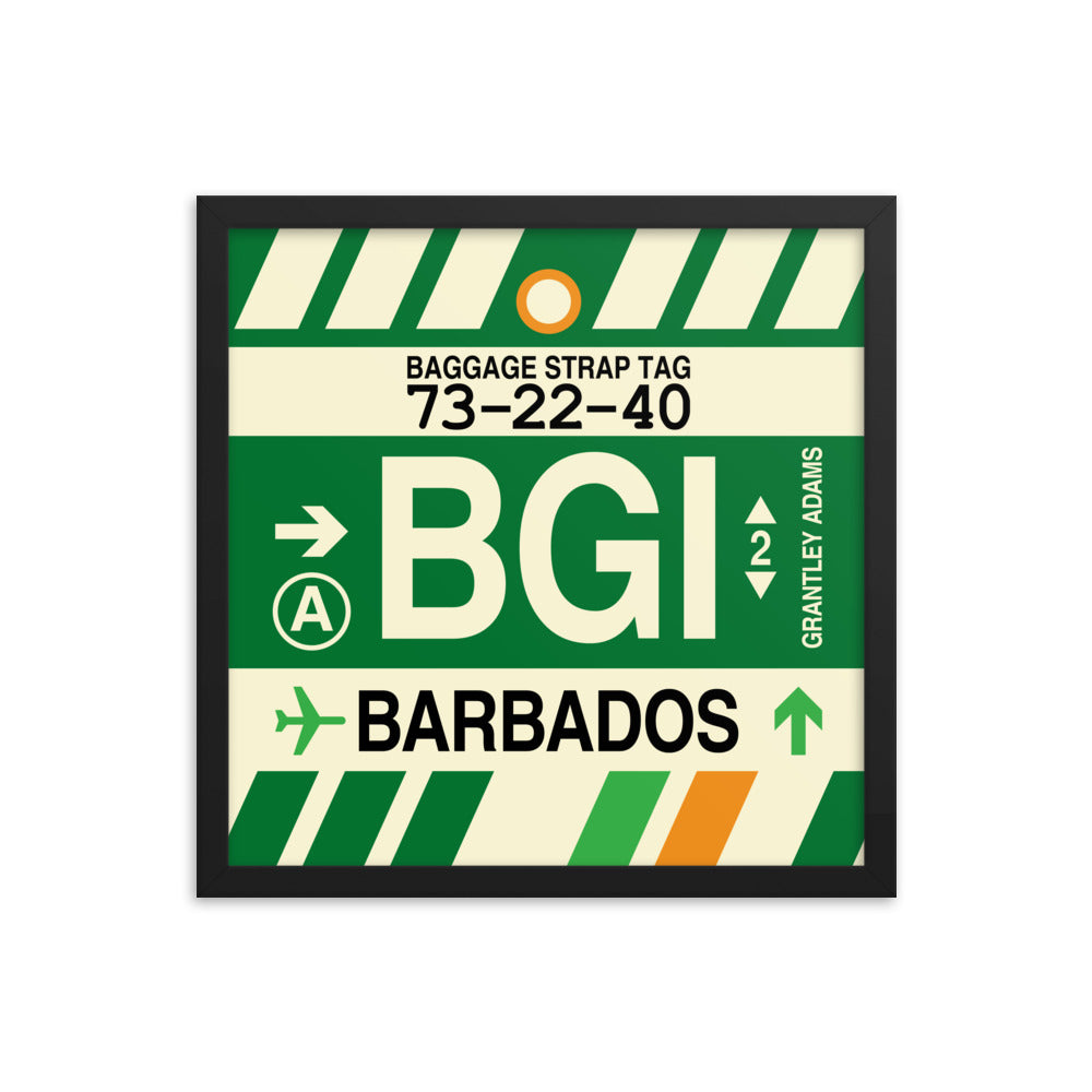 Travel-Themed Framed Print • BGI Barbados • YHM Designs - Image 04