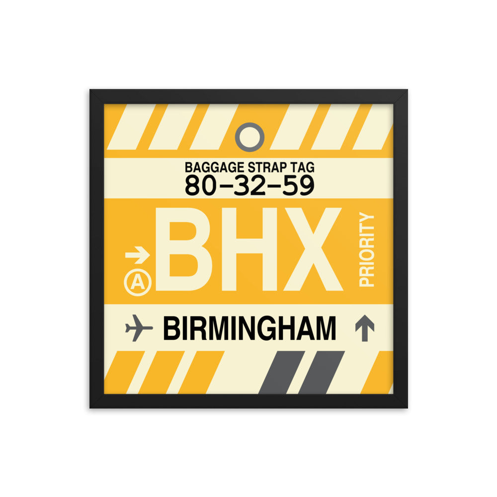 Travel-Themed Framed Print • BHX Birmingham Souvenir • YHM Designs - Image 04