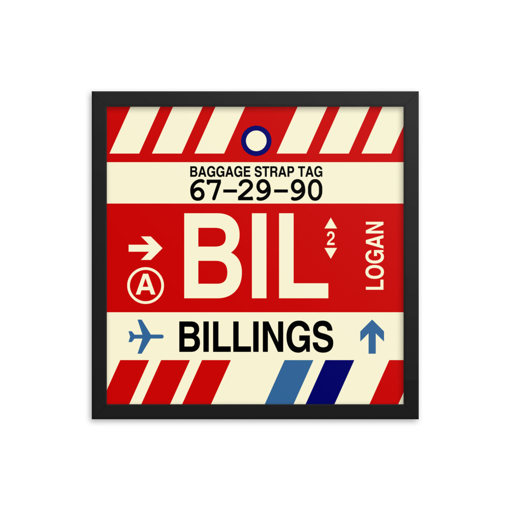 Travel-Themed Framed Print • BIL Billings Souvenir • YHM Designs - Image 04
