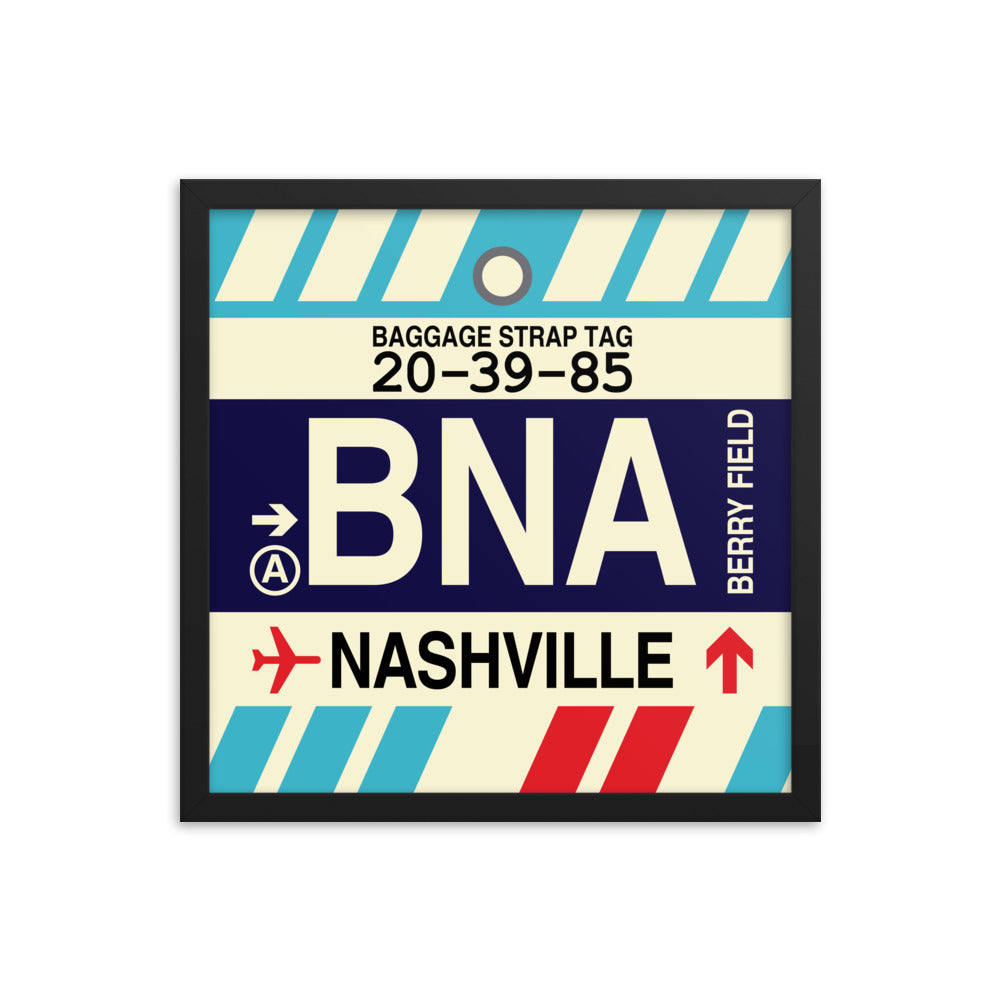 Travel-Themed Framed Print • BNA Nashville Souvenir • YHM Designs - Image 04