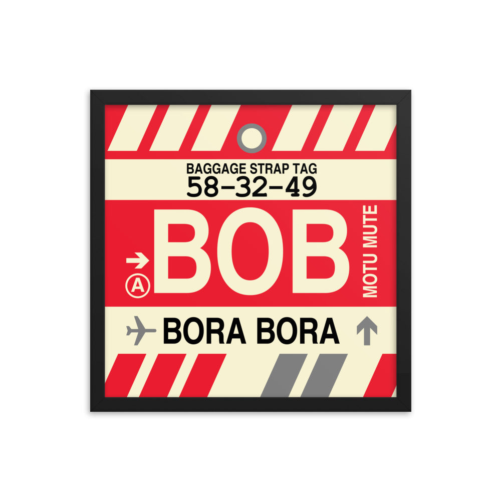 Travel-Themed Framed Print • BOB Bora Bora • YHM Designs - Image 04