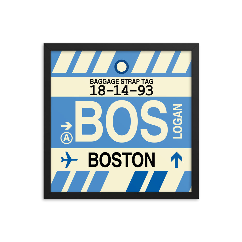 Travel-Themed Framed Print • BOS Boston Souvenir • YHM Designs - Image 04
