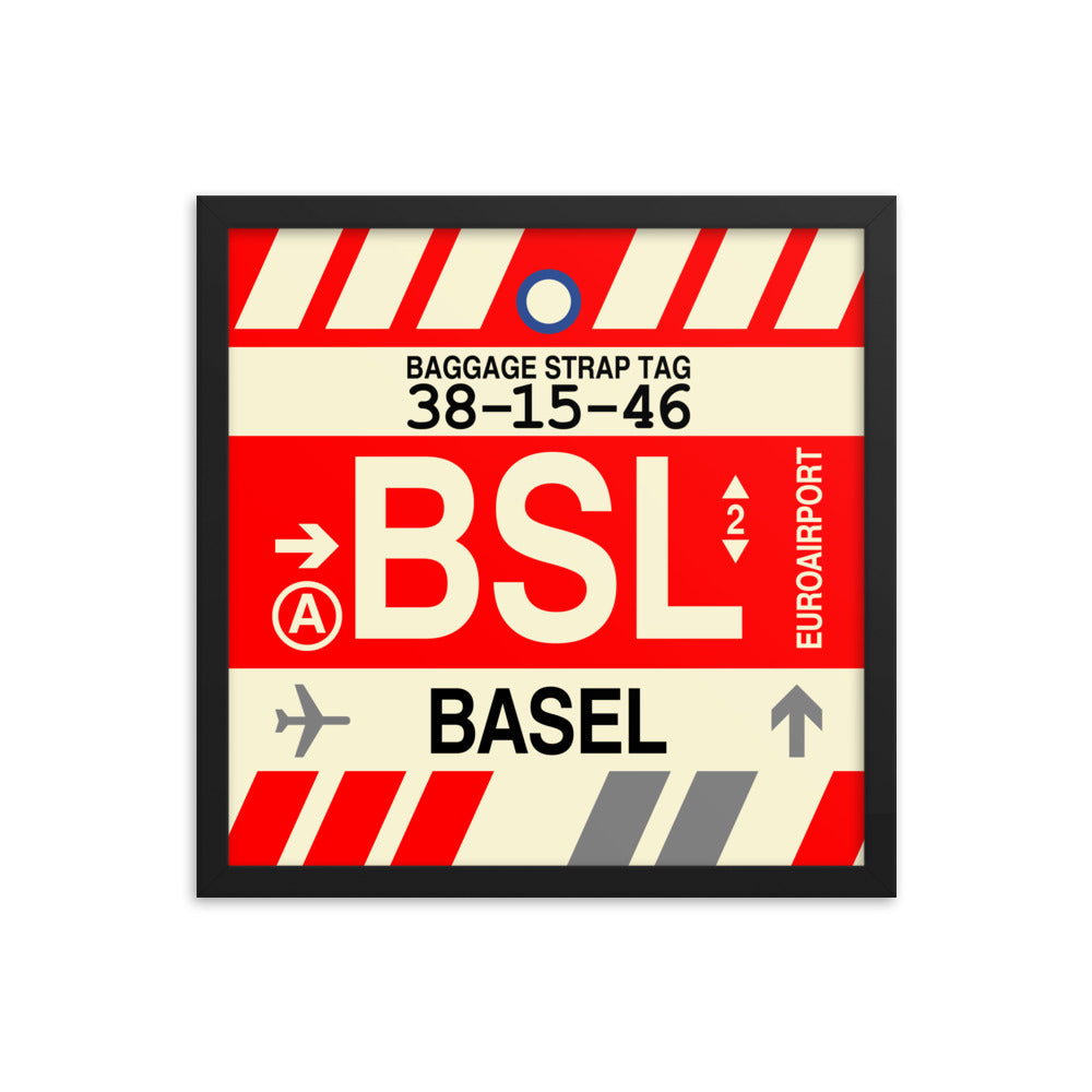 Travel-Themed Framed Print • BSL Basel Souvenir • YHM Designs - Image 04