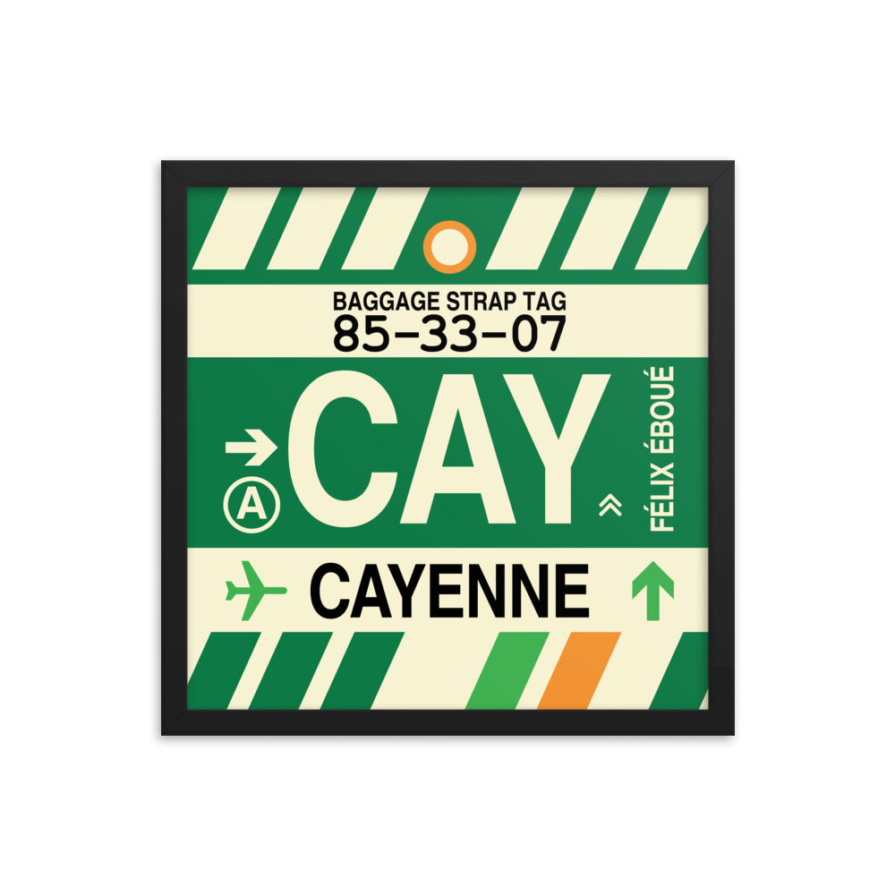 Travel-Themed Framed Print • CAY Cayenne Souvenir • YHM Designs - Image 04