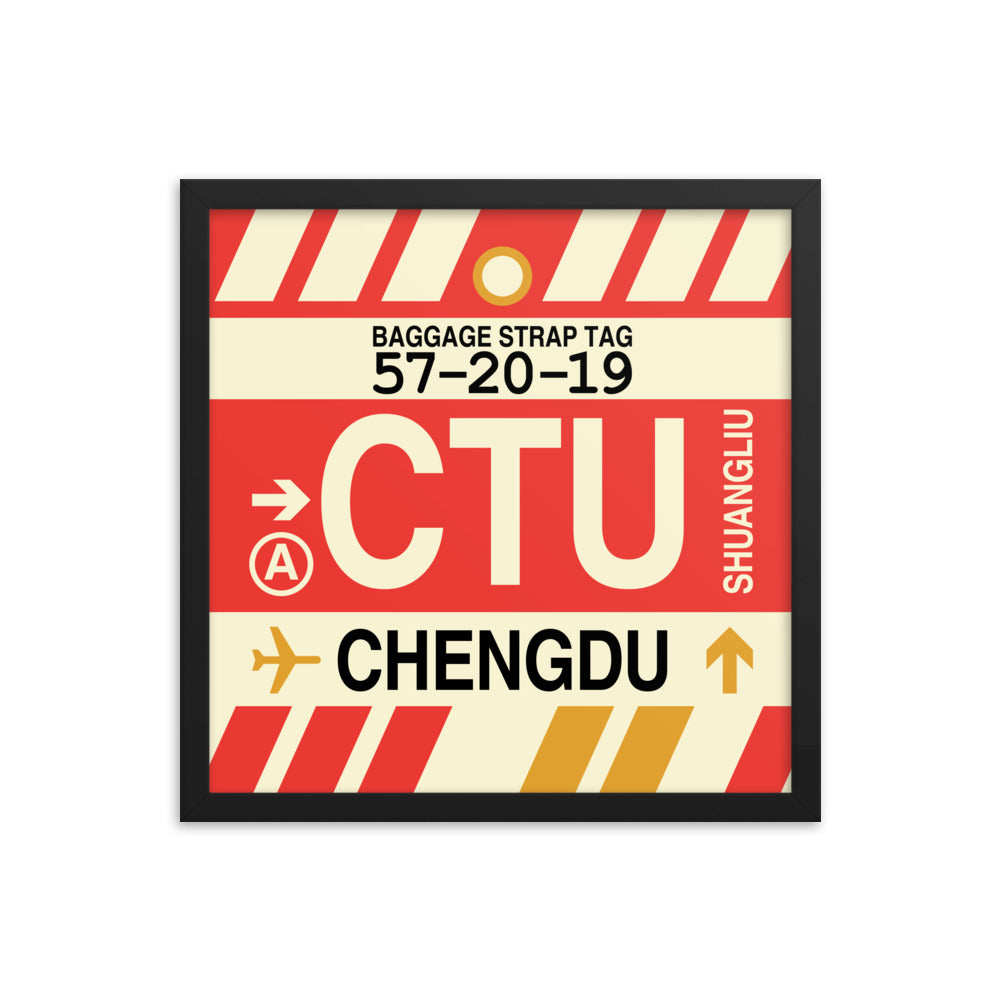 Travel-Themed Framed Print • CTU Chengdu Souvenir • YHM Designs - Image 04