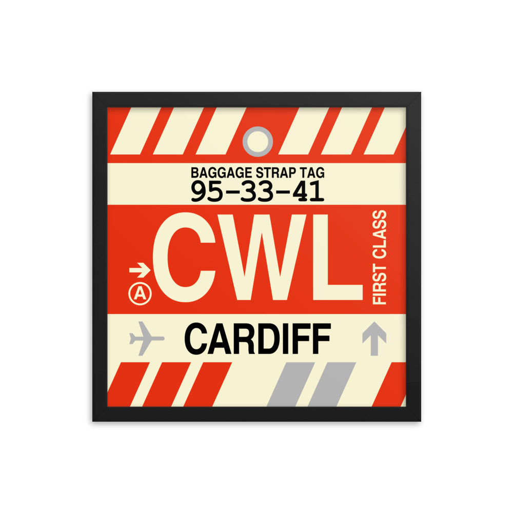 Travel-Themed Framed Print • CWL Cardiff Souvenir • YHM Designs - Image 04