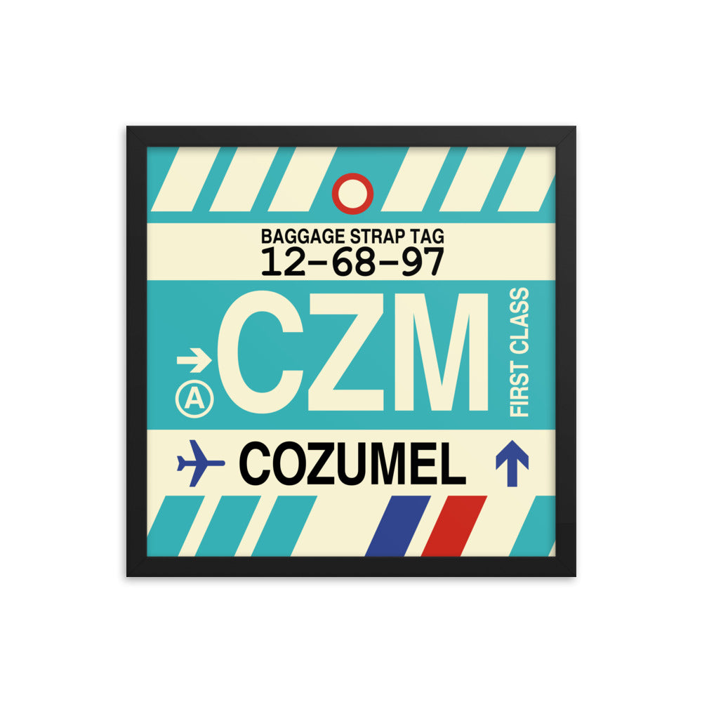 Travel-Themed Framed Print • CZM Cozumel Souvenir • YHM Designs - Image 04