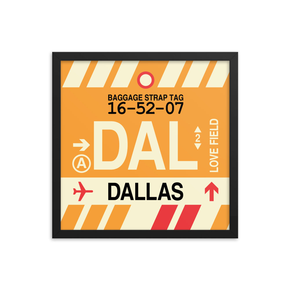Travel-Themed Framed Print • DAL Dallas • YHM Designs - Image 04