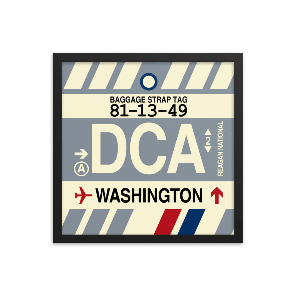 Travel-Themed Framed Print • DCA Washington Souvenir • YHM Designs - Image 04