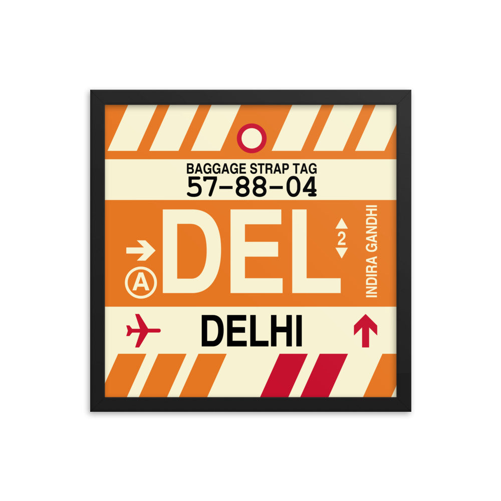 Travel-Themed Framed Print • DEL Delhi Souvenir • YHM Designs - Image 04