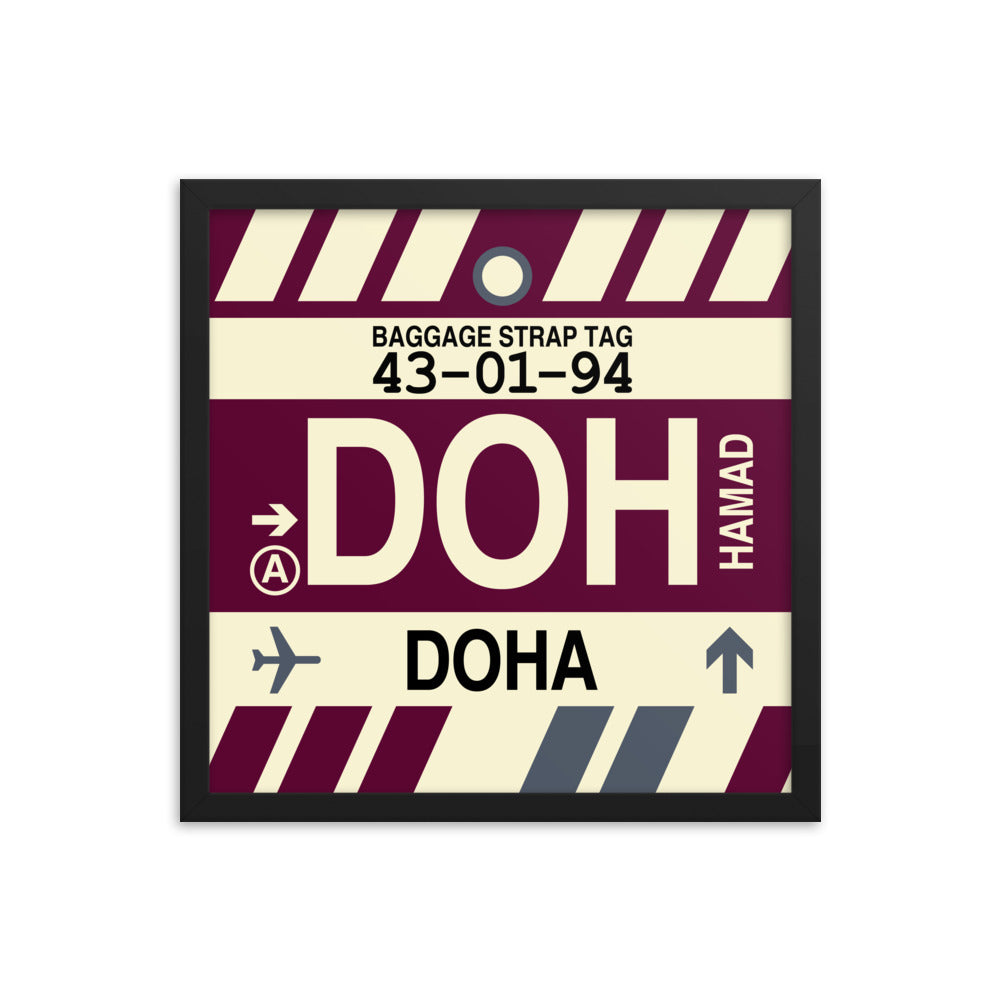 Travel-Themed Framed Print • DOH Doha • YHM Designs - Image 04