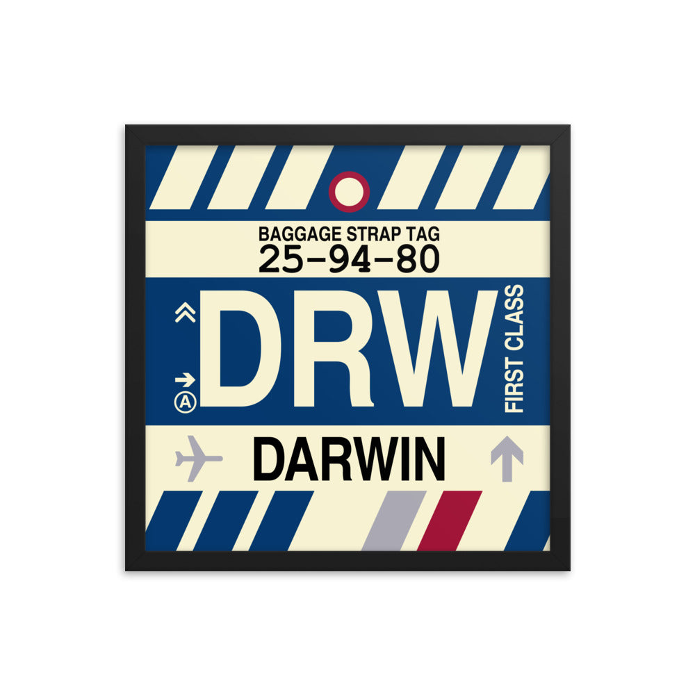 Travel-Themed Framed Print • DRW Darwin • YHM Designs - Image 04