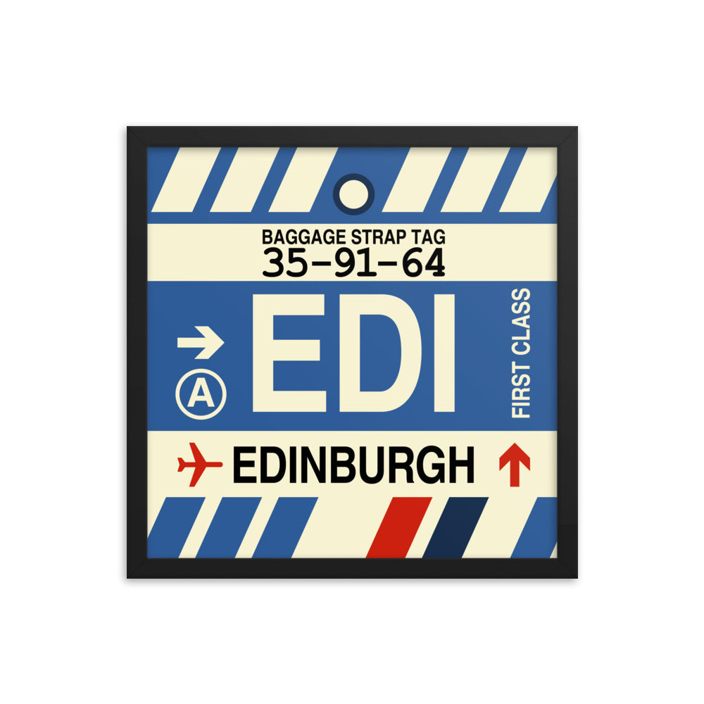 Travel-Themed Framed Print • EDI Edinburgh Souvenir • YHM Designs - Image 04