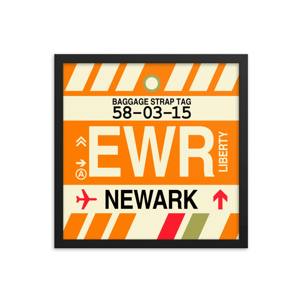 Travel-Themed Framed Print • EWR Newark • YHM Designs - Image 04