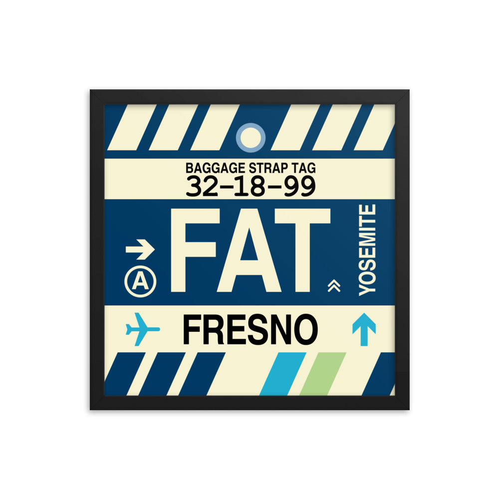 Travel-Themed Framed Print • FAT Fresno Souvenir • YHM Designs - Image 04