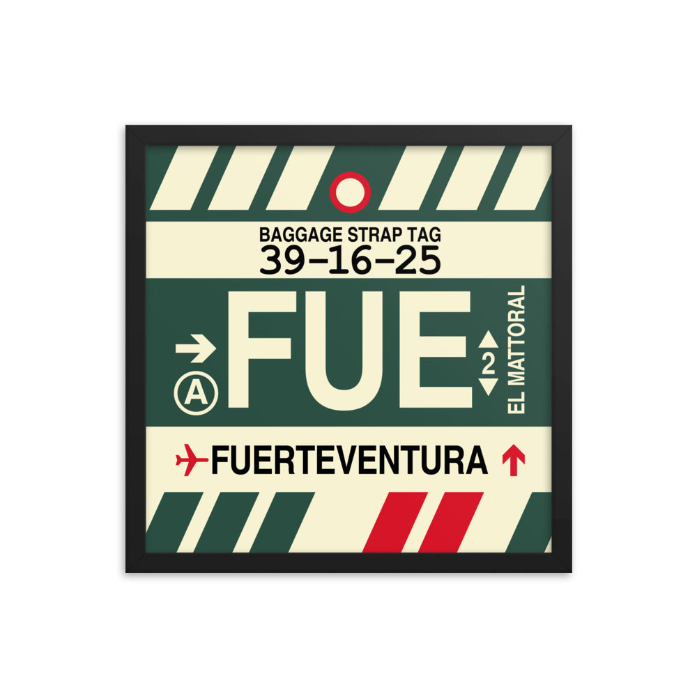 Travel-Themed Framed Print • FUE Fuerteventura Souvenir • YHM Designs - Image 04