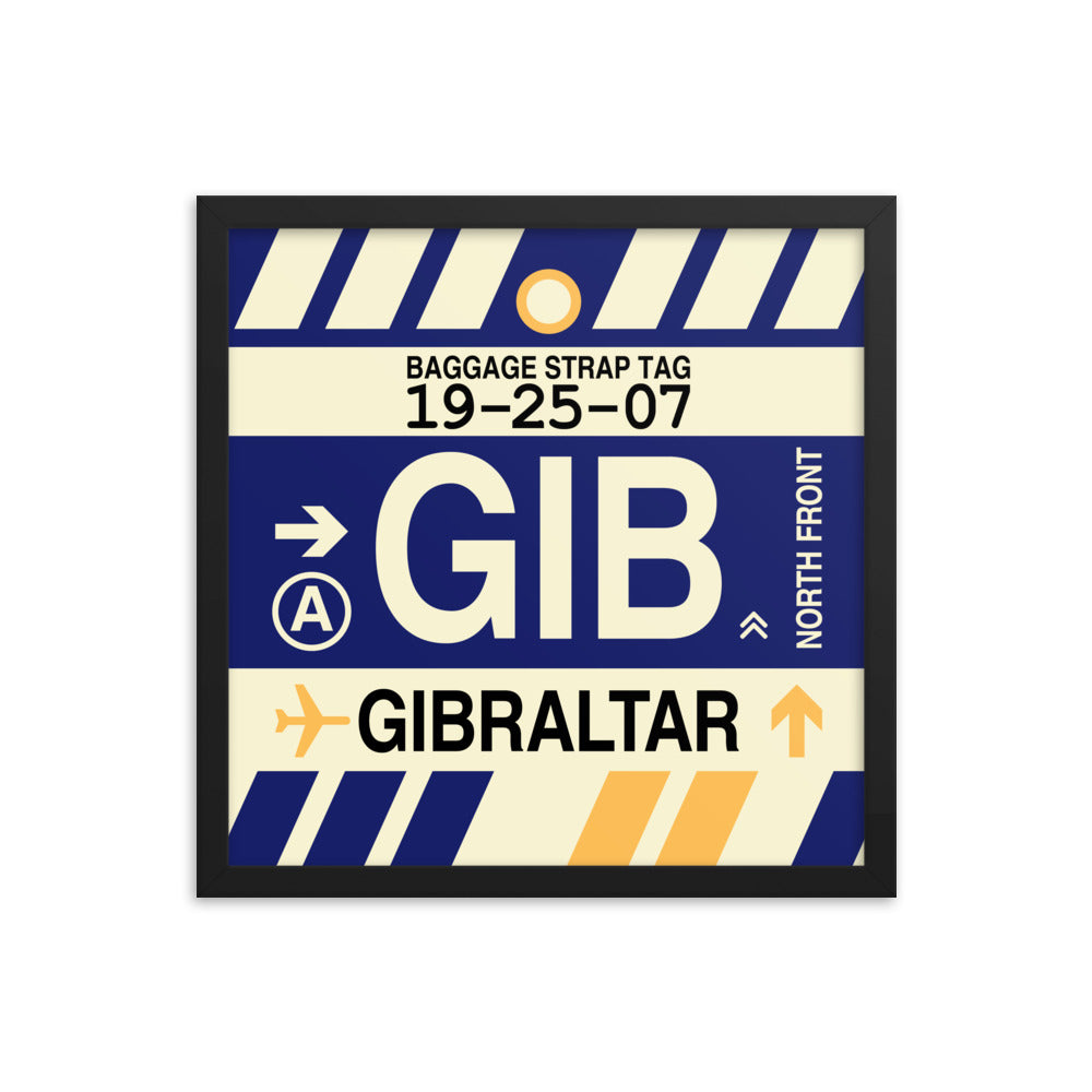 Travel-Themed Framed Print • GIB Gibraltar Souvenir • YHM Designs - Image 04