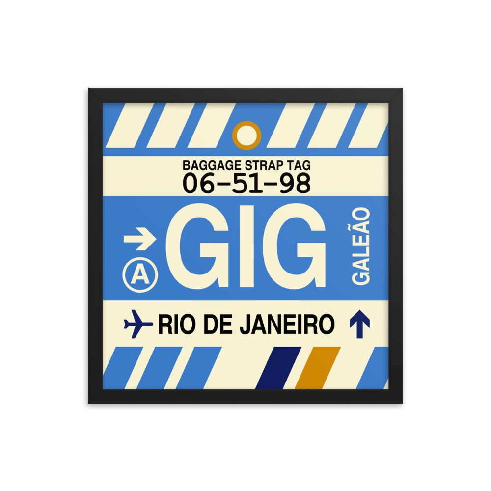 Travel-Themed Framed Print • GIG Rio de Janeiro Souvenir • YHM Designs - Image 04