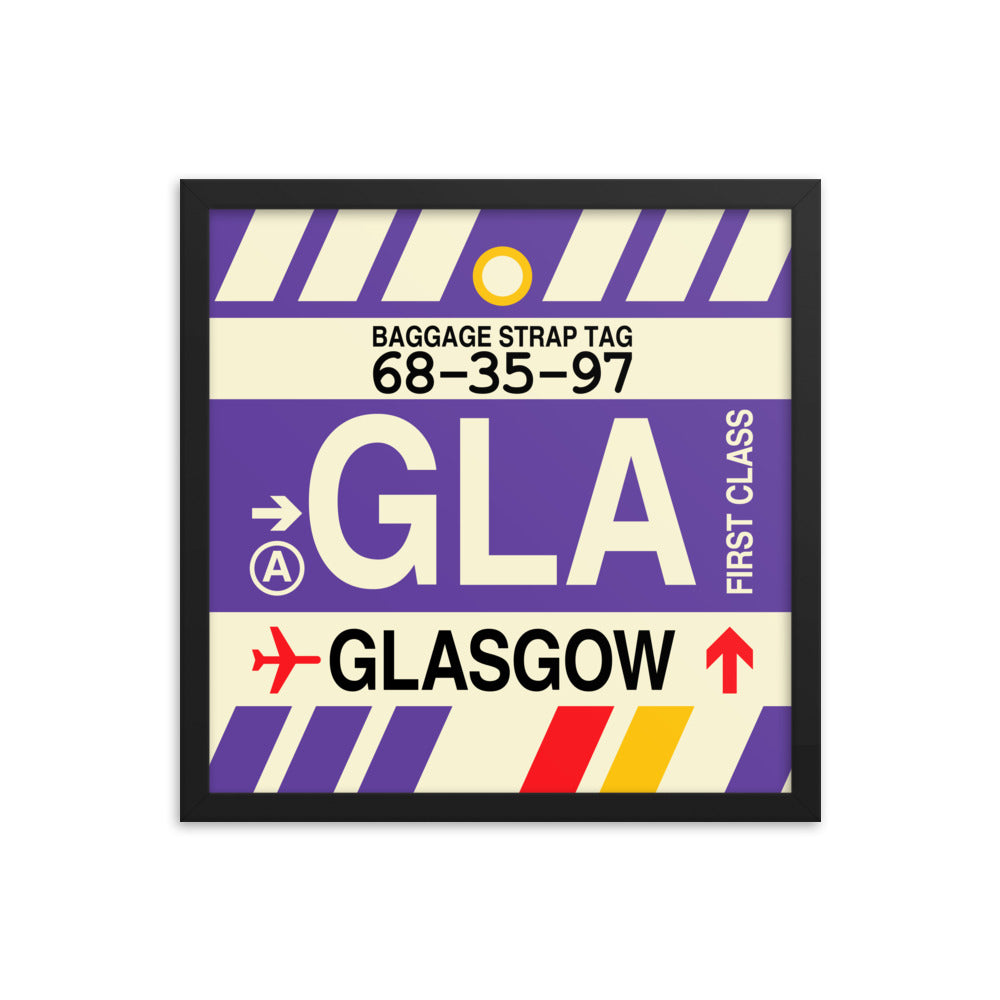 Travel-Themed Framed Print • GLA Glasgow • YHM Designs - Image 04