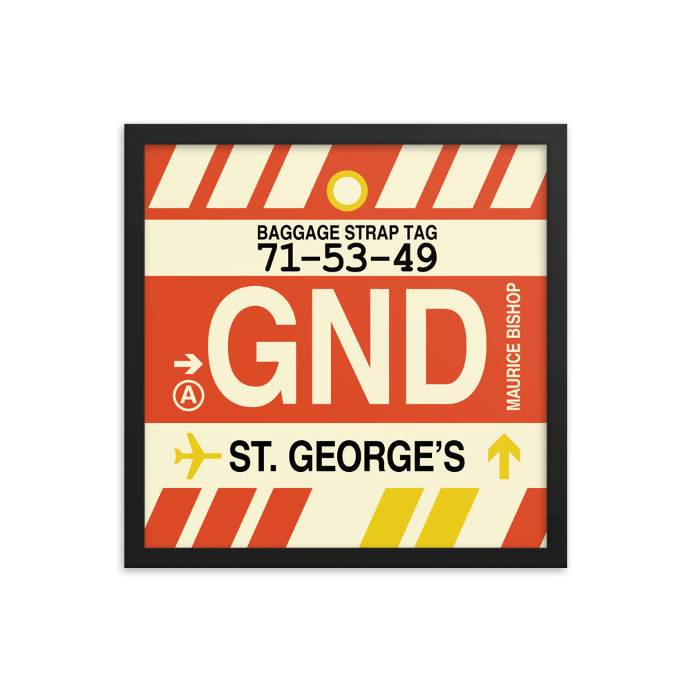 Travel-Themed Framed Print • GND St. George's Souvenir • YHM Designs - Image 04