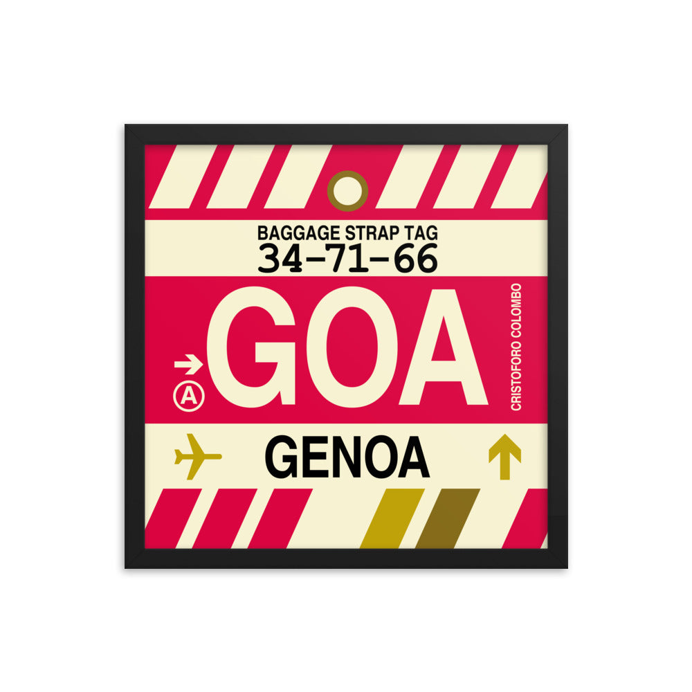 Travel-Themed Framed Print • GOA Genoa Souvenir • YHM Designs - Image 04