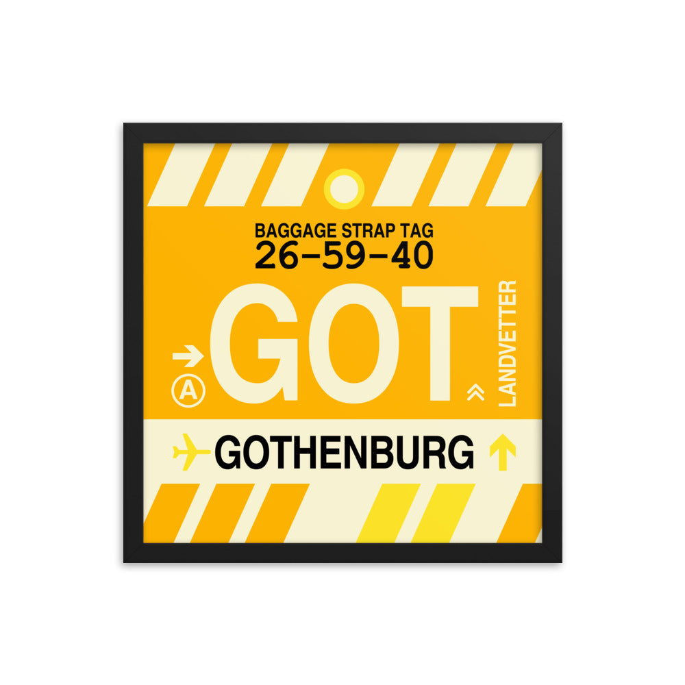 Travel-Themed Framed Print • GOT Gothenburg Souvenir • YHM Designs - Image 04