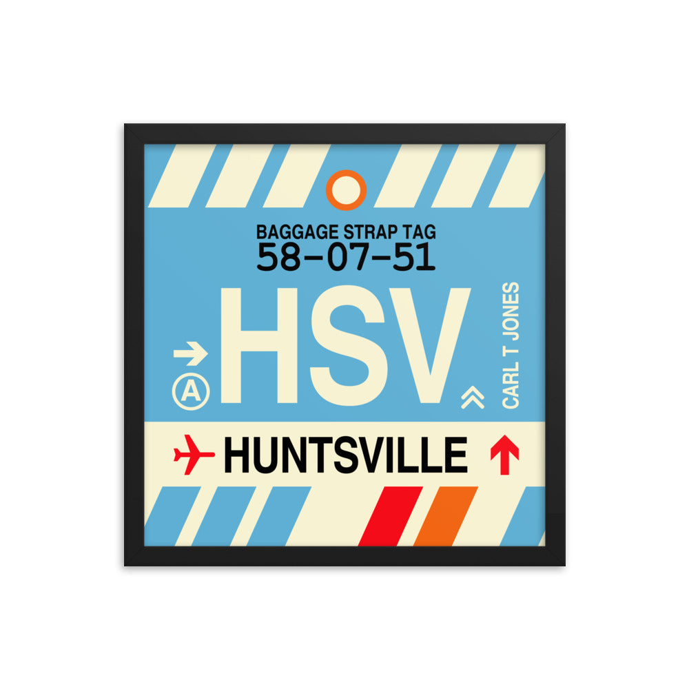 Travel-Themed Framed Print • HSV Huntsville Souvenir • YHM Designs - Image 04
