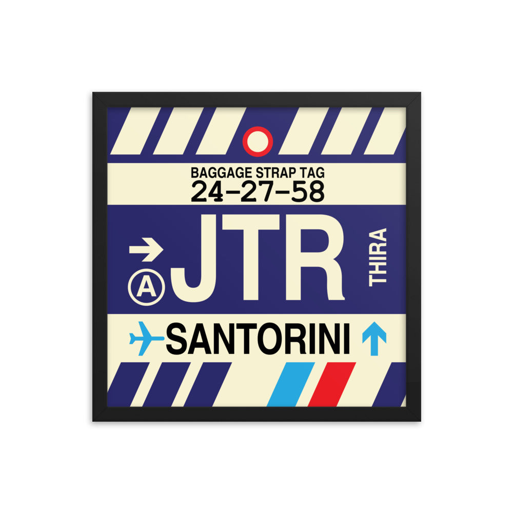 Travel-Themed Framed Print • JTR Santorini Souvenir • YHM Designs - Image 04