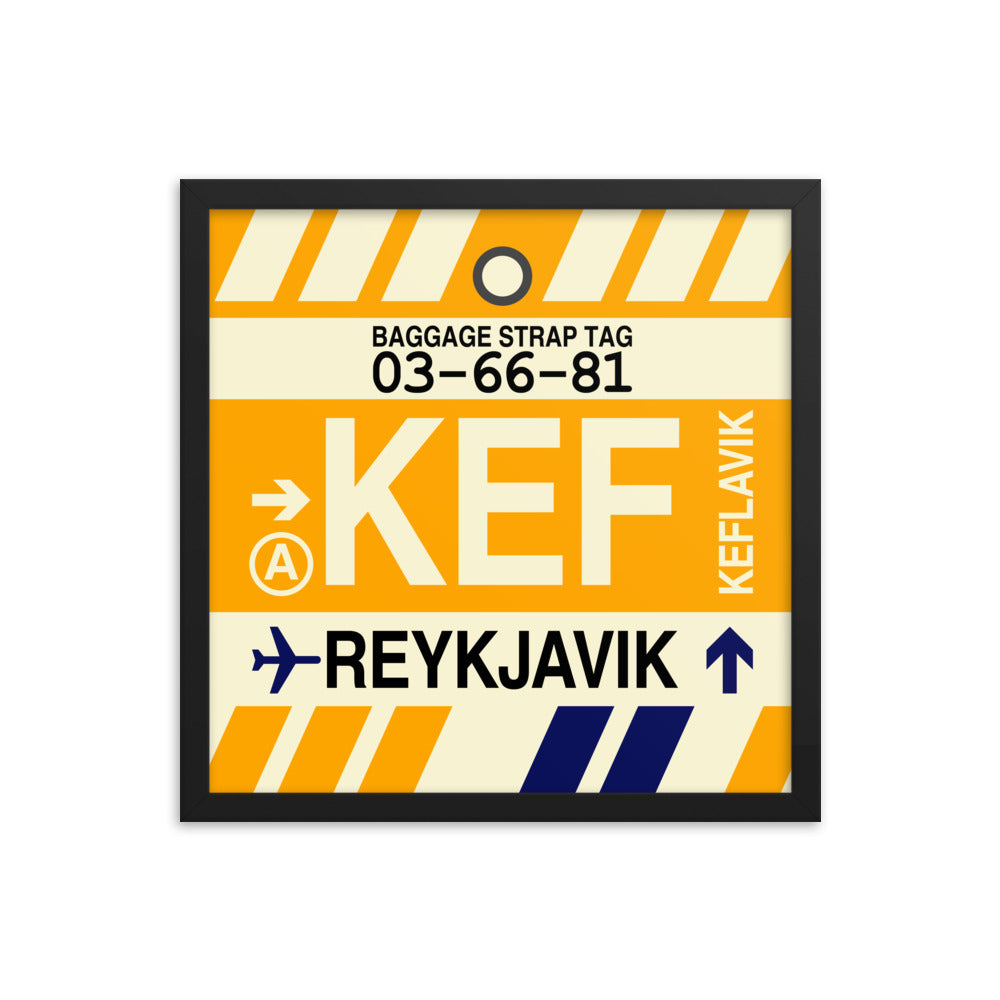 Travel-Themed Framed Print • KEF Reykjavik Souvenir • YHM Designs - Image 04