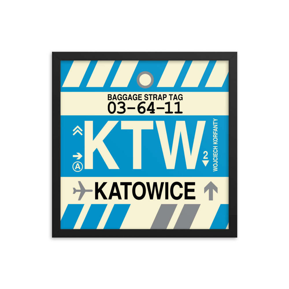 Travel-Themed Framed Print • KTW Katowice Souvenir • YHM Designs - Image 04