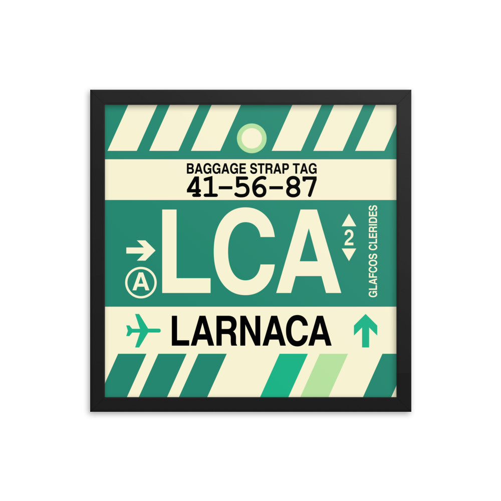 Travel-Themed Framed Print • LCA Larnaca Souvenir • YHM Designs - Image 04