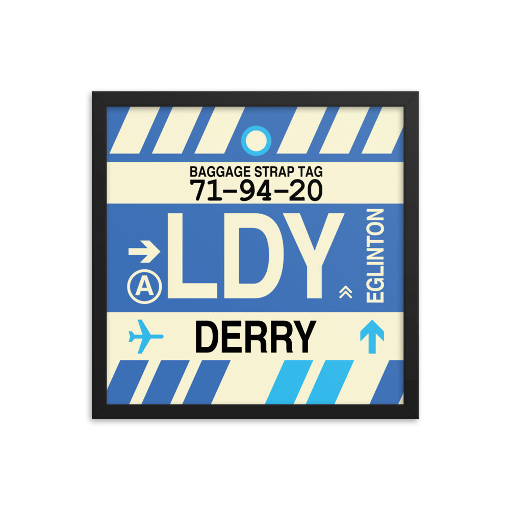 Travel-Themed Framed Print • LDY Derry Souvenir • YHM Designs - Image 04