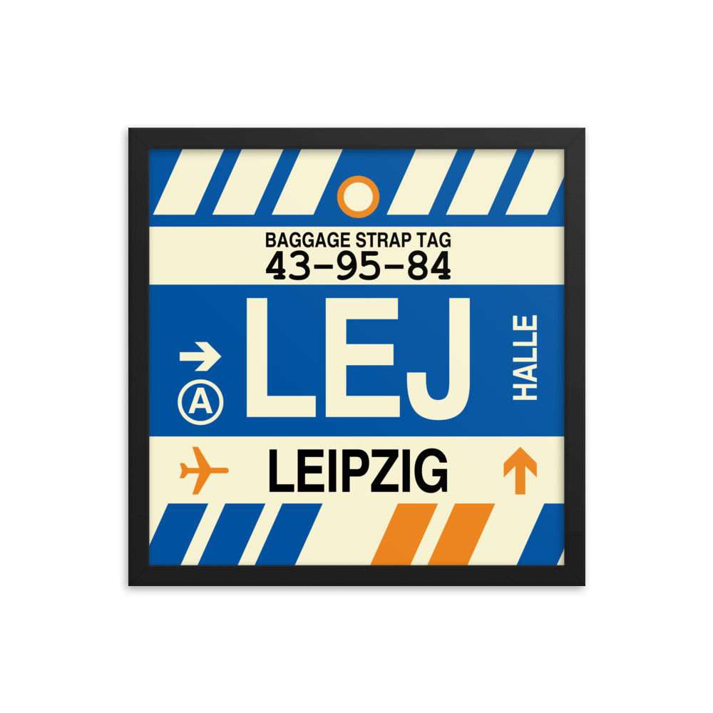 Travel-Themed Framed Print • LEJ Leipzig Souvenir • YHM Designs - Image 04