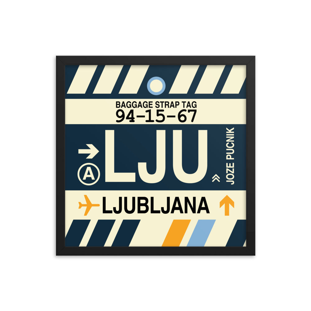 Travel-Themed Framed Print • LJU Ljubljana Souvenir • YHM Designs - Image 04