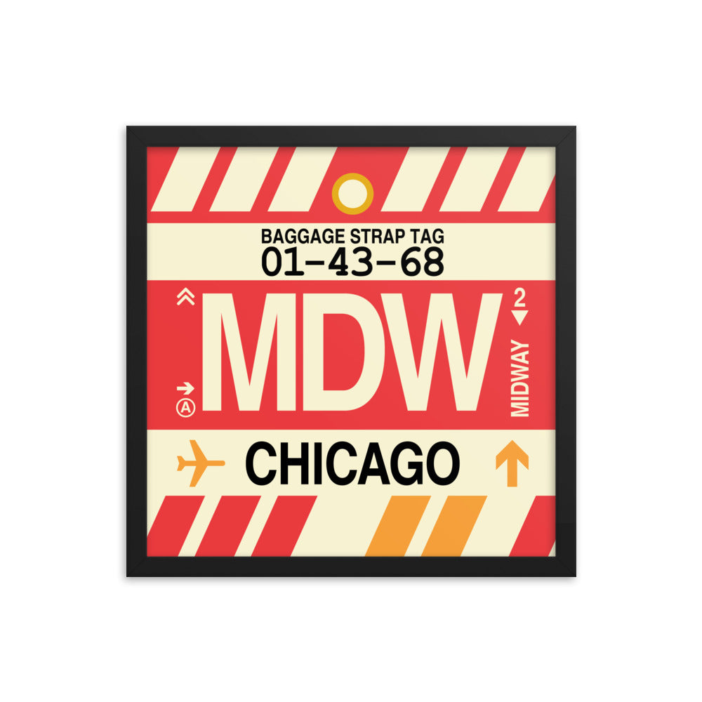 Travel-Themed Framed Print • MDW Chicago • YHM Designs - Image 04