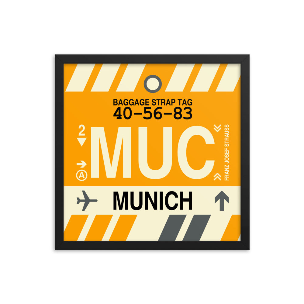 Travel-Themed Framed Print • MUC Munich • YHM Designs - Image 04