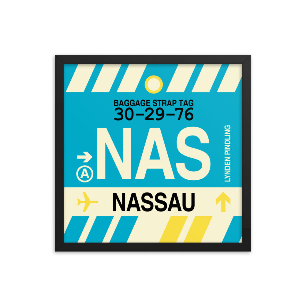 Travel-Themed Framed Print • NAS Nassau Souvenir • YHM Designs - Image 04