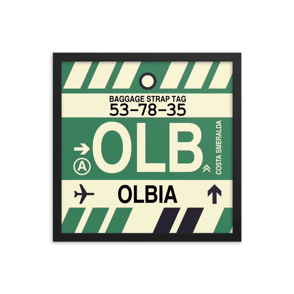 Travel-Themed Framed Print • OLB Olbia Souvenir • YHM Designs - Image 04
