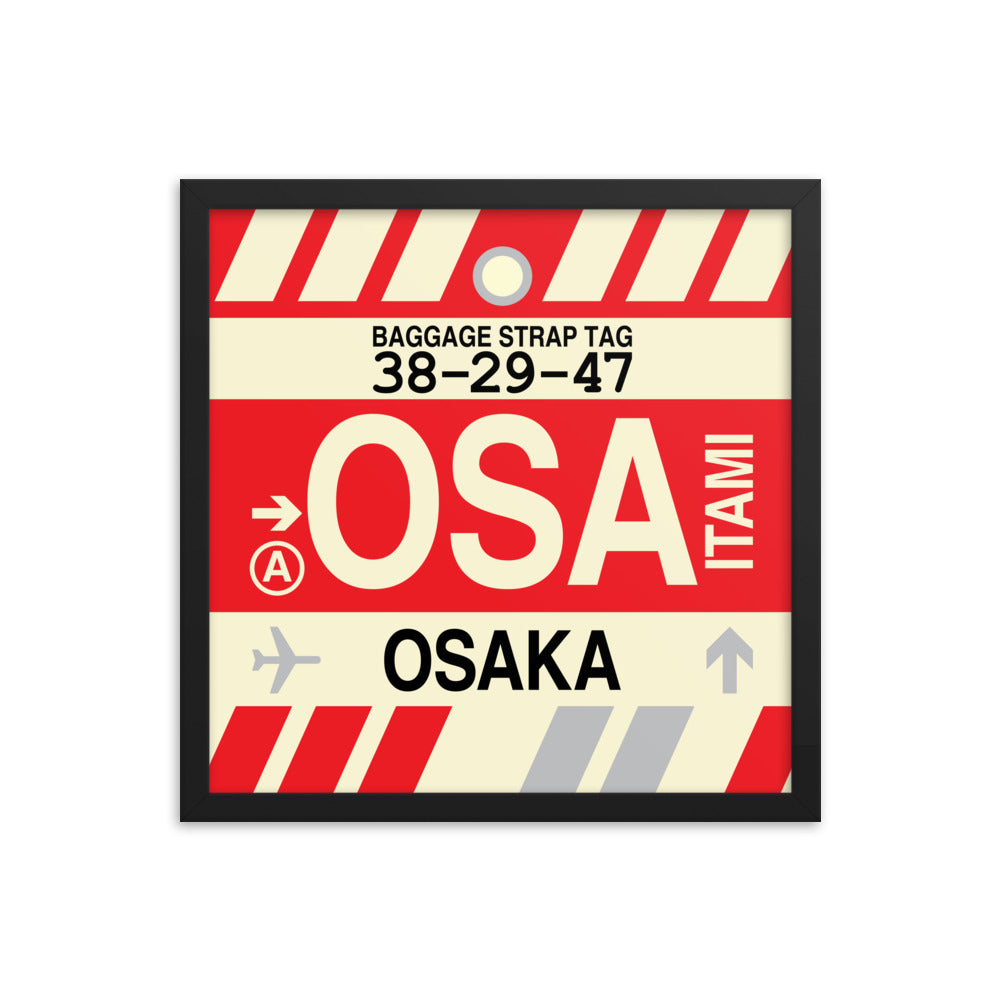 Travel-Themed Framed Print • OSA Osaka Souvenir • YHM Designs - Image 04
