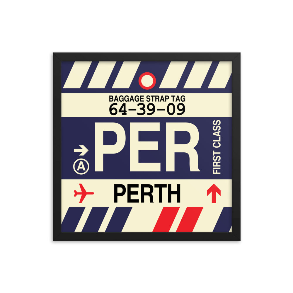 Travel-Themed Framed Print • PER Perth • YHM Designs - Image 04