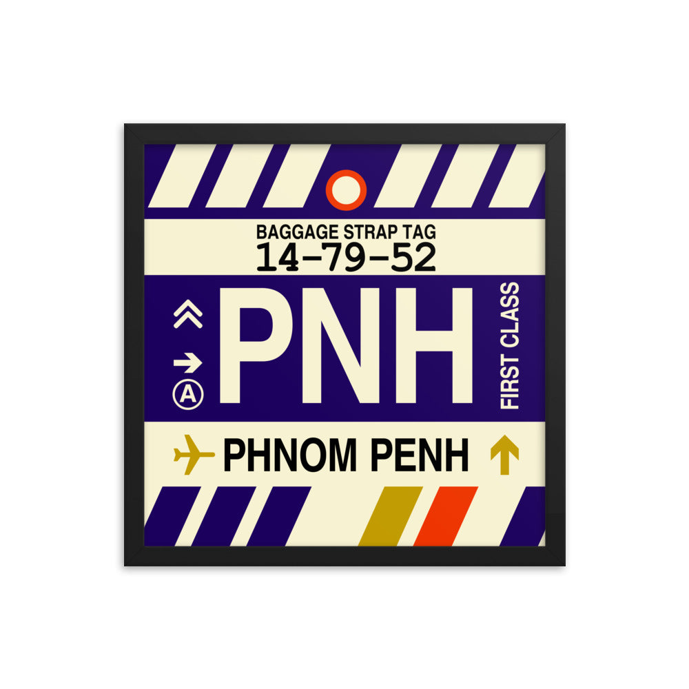 Travel-Themed Framed Print • PNH Phnom Penh Souvenir • YHM Designs - Image 04