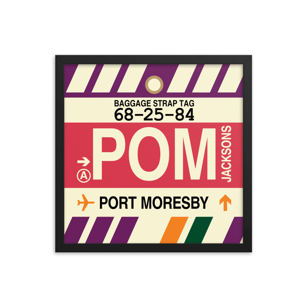 Travel-Themed Framed Print • POM Port Moresby Souvenir • YHM Designs - Image 04
