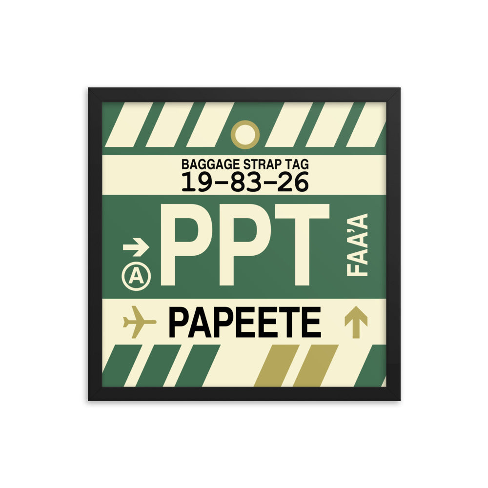 Travel-Themed Framed Print • PPT Papeete Souvenir • YHM Designs - Image 04