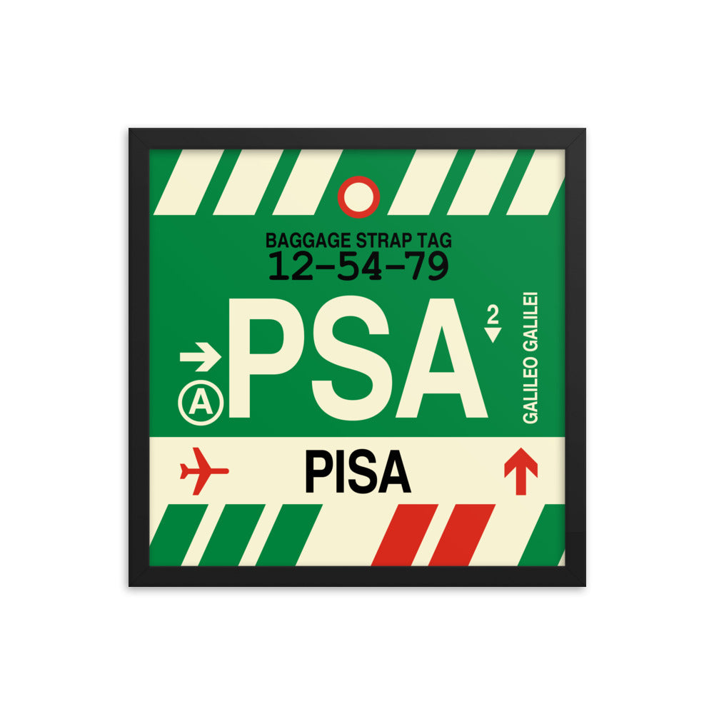Travel-Themed Framed Print • PSA Pisa Souvenir • YHM Designs - Image 04