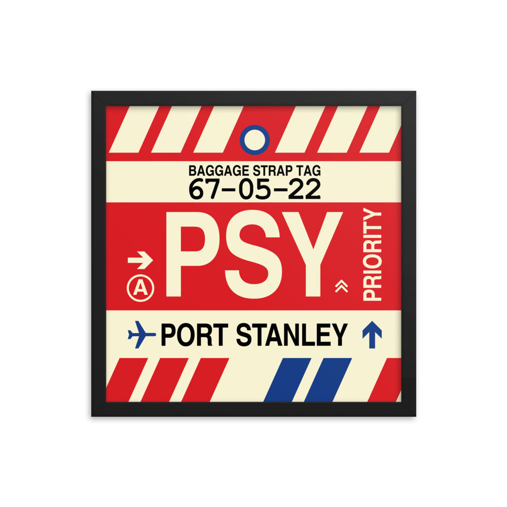Travel-Themed Framed Print • PSY Port Stanley Souvenir • YHM Designs - Image 04