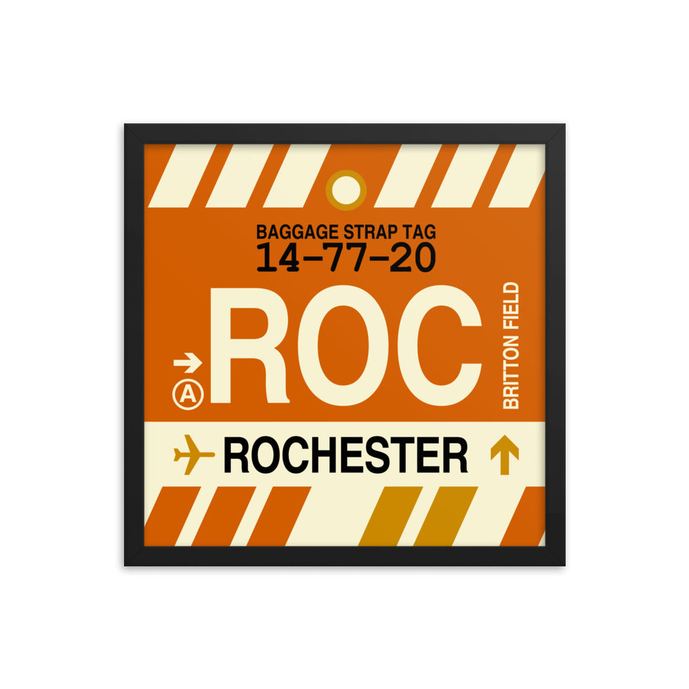 Travel-Themed Framed Print • ROC Rochester Souvenir • YHM Designs - Image 04