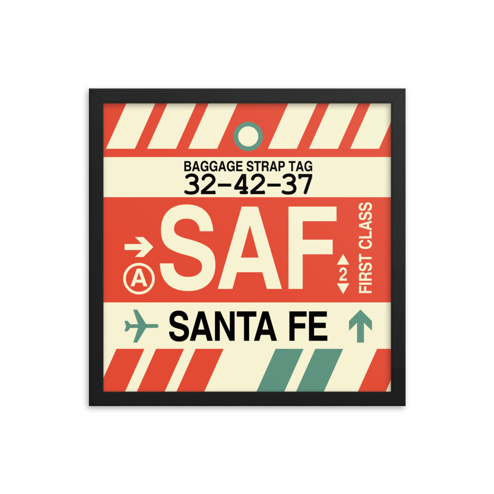 Travel-Themed Framed Print • SAF Santa Fe Souvenir • YHM Designs - Image 04
