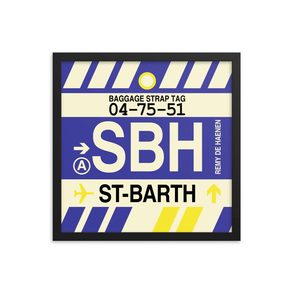 Travel-Themed Framed Print • SBH Saint Barthélemy Souvenir • YHM Designs - Image 04