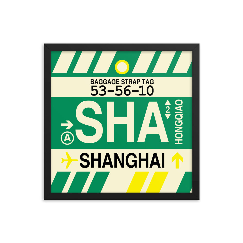 Travel-Themed Framed Print • SHA Shanghai • YHM Designs - Image 04