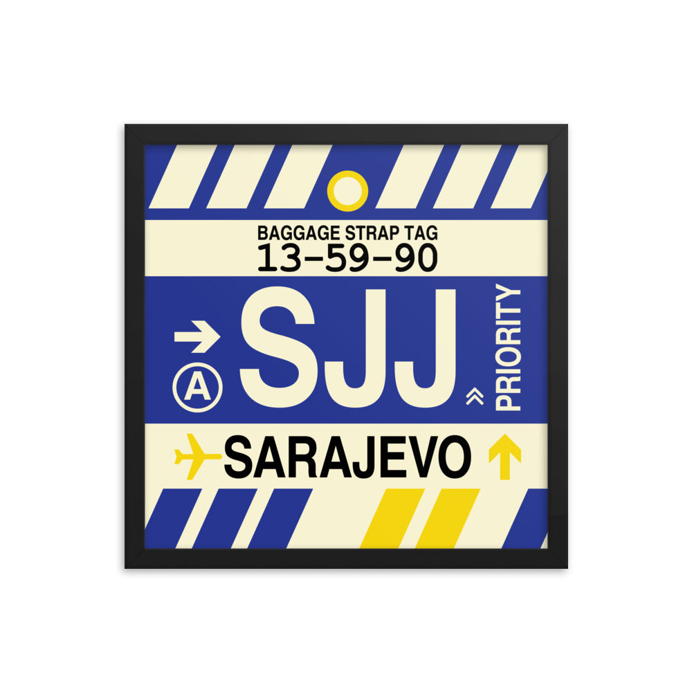 Travel-Themed Framed Print • SJJ Sarajevo Souvenir • YHM Designs - Image 04